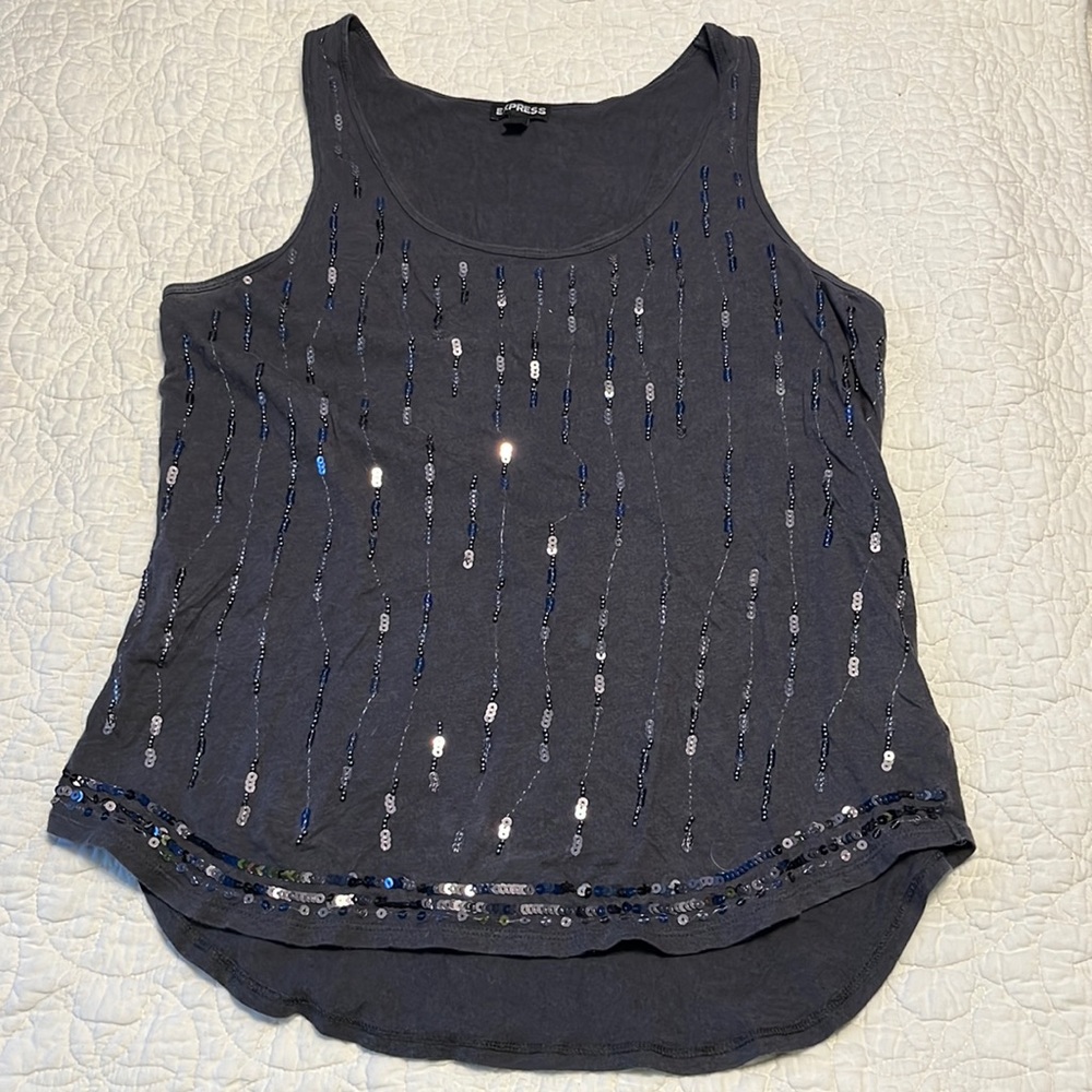 Express Sequin Tank Top. Size M.